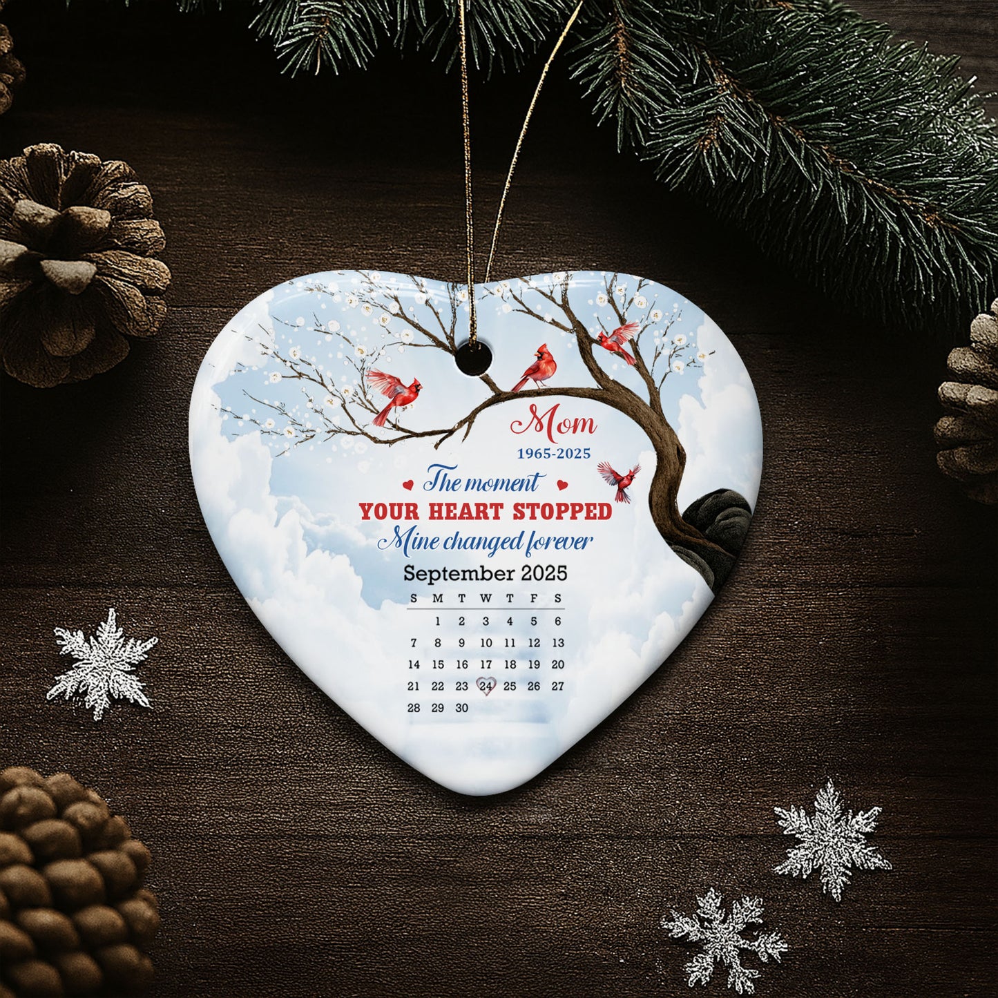 The Moment Your Heart Stopped, Cardinals On Snowy Tree