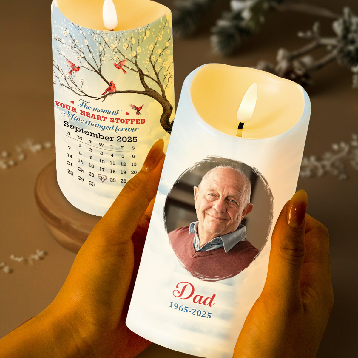 The Moment Your Heart Stopped, Mine Changed Forever, Cardinals On Tree