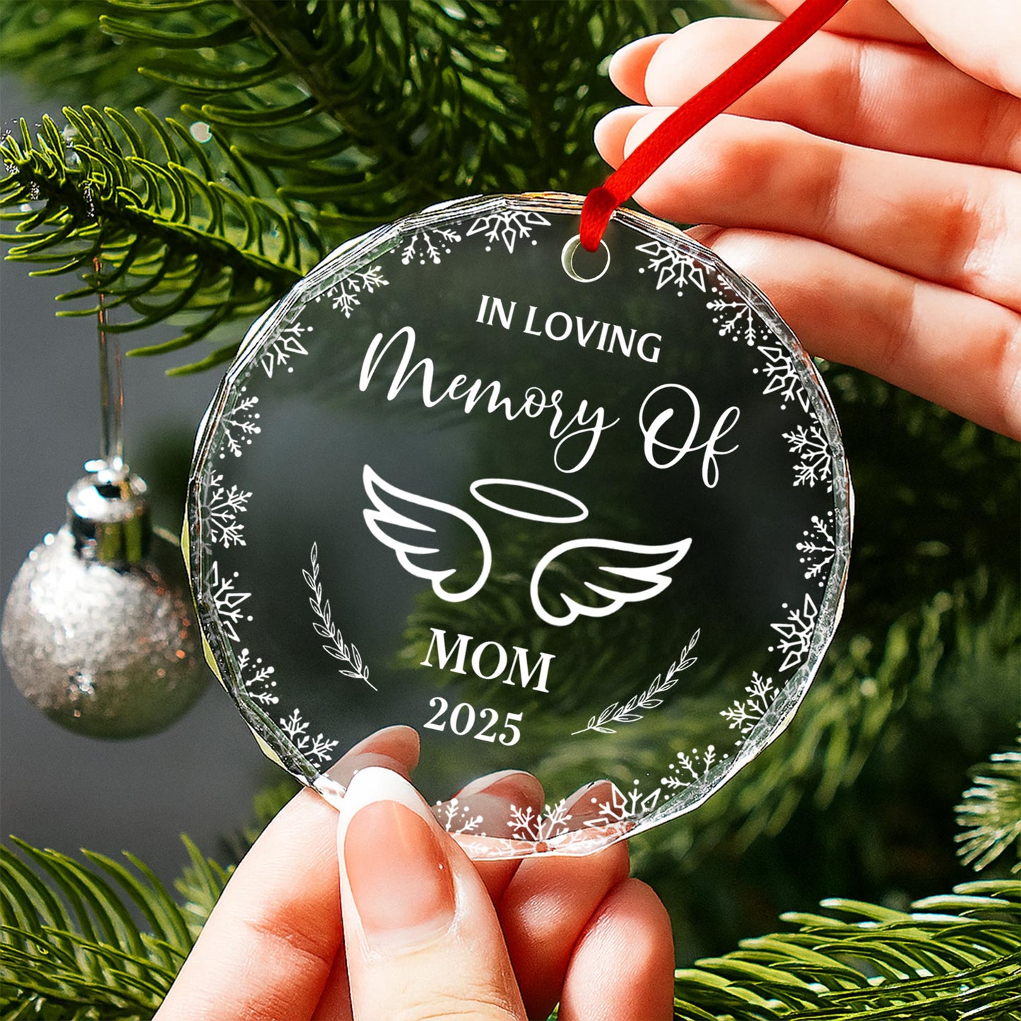 In Loving Memory Of With Wings And Floral Elements