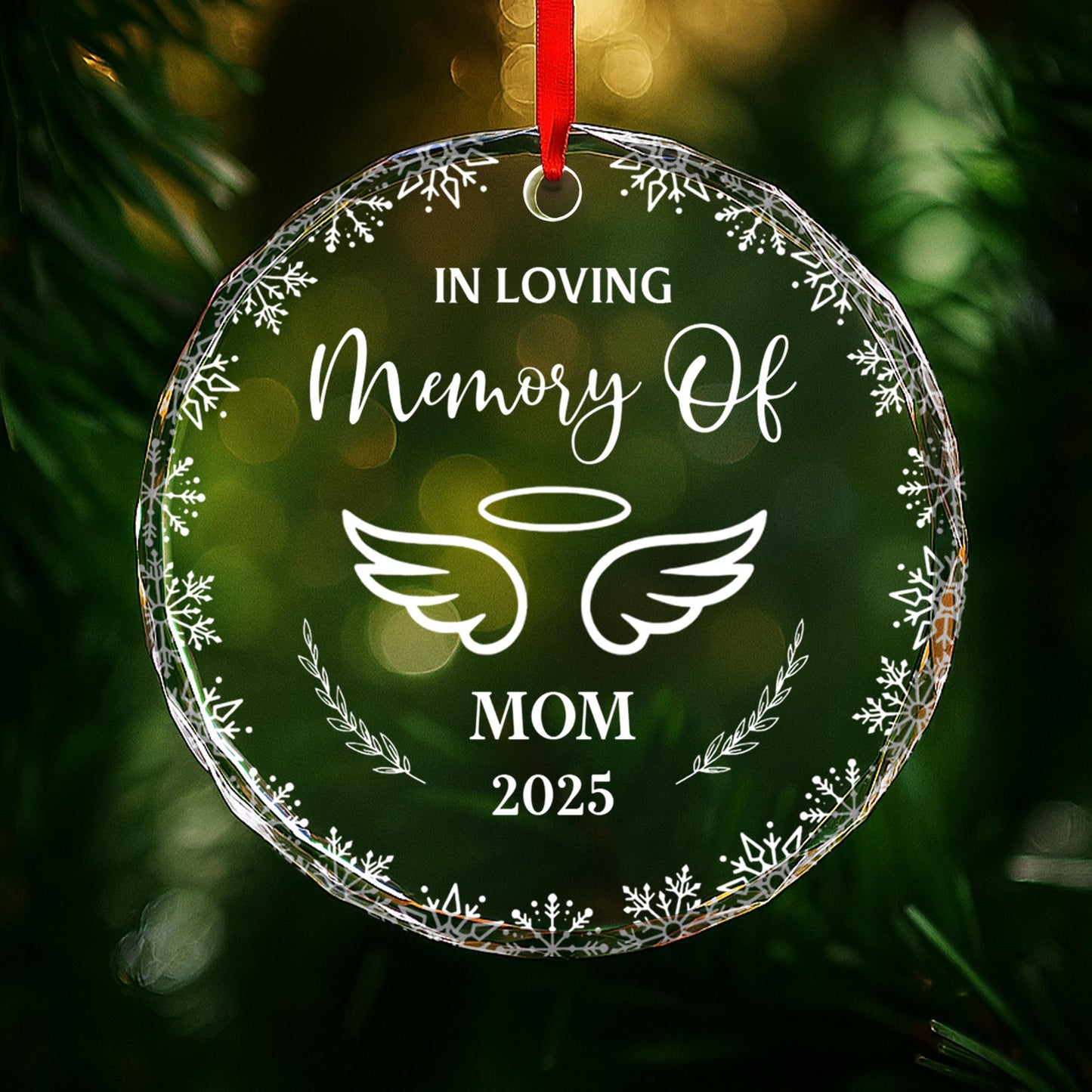 In Loving Memory Of With Wings And Floral Elements