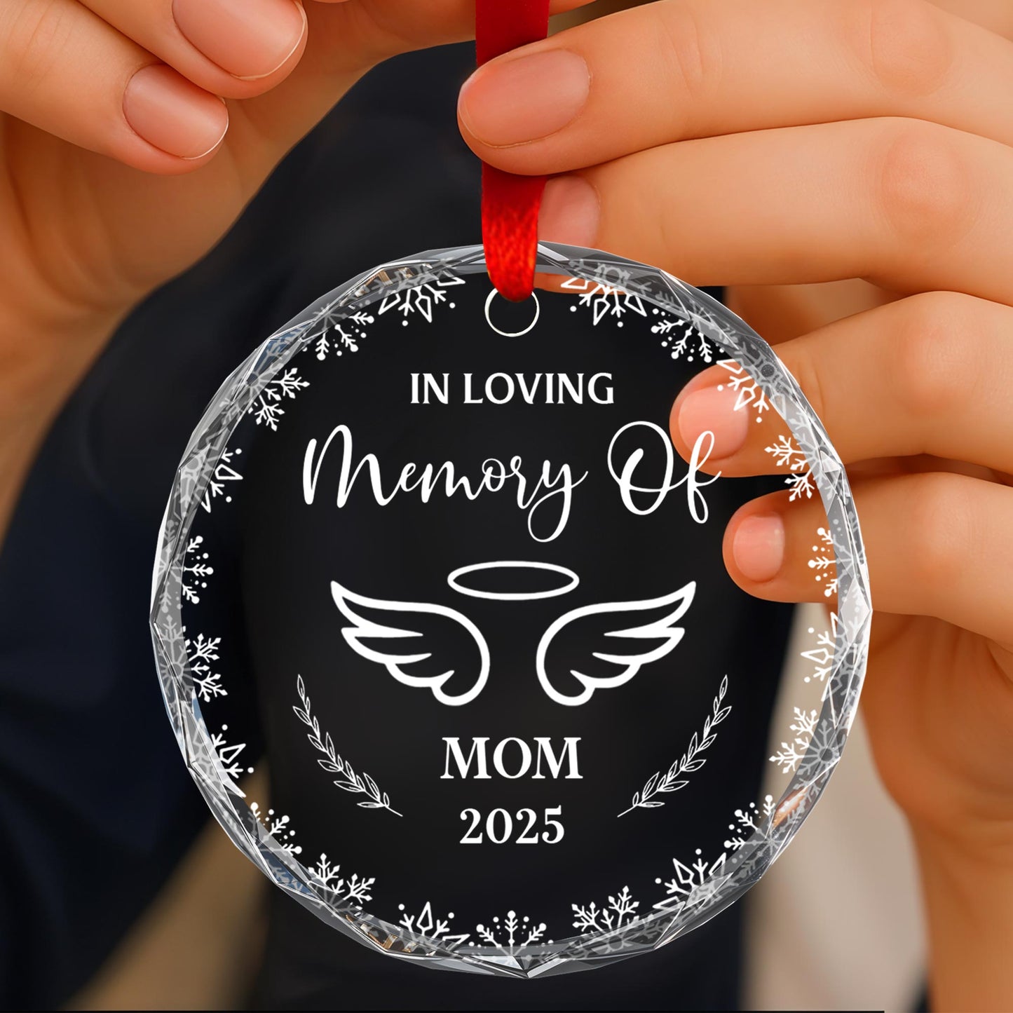 In Loving Memory Of With Wings And Floral Elements