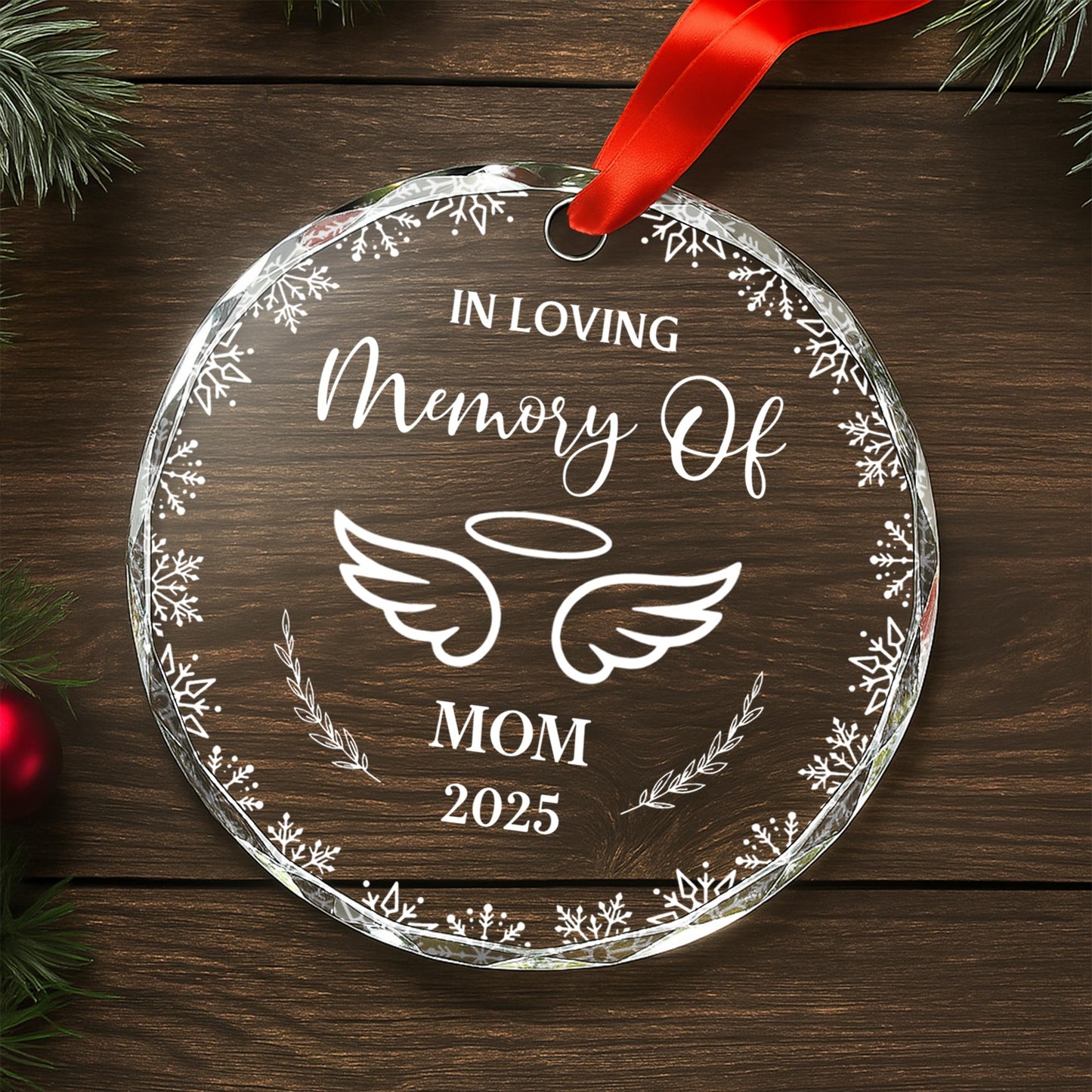 In Loving Memory Of With Wings And Floral Elements