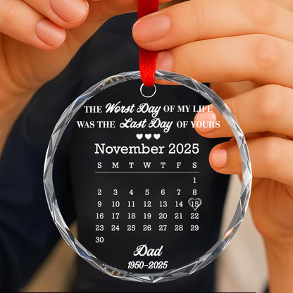The Worst Day Of My Life, Memorial Circle Glass Ornament
