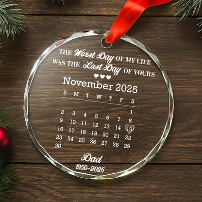 The Worst Day Of My Life, Memorial Circle Glass Ornament