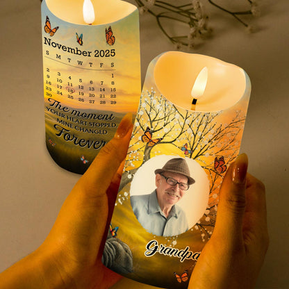 The Moment Your Heart Stopped, Memorial Candle With Butterflies