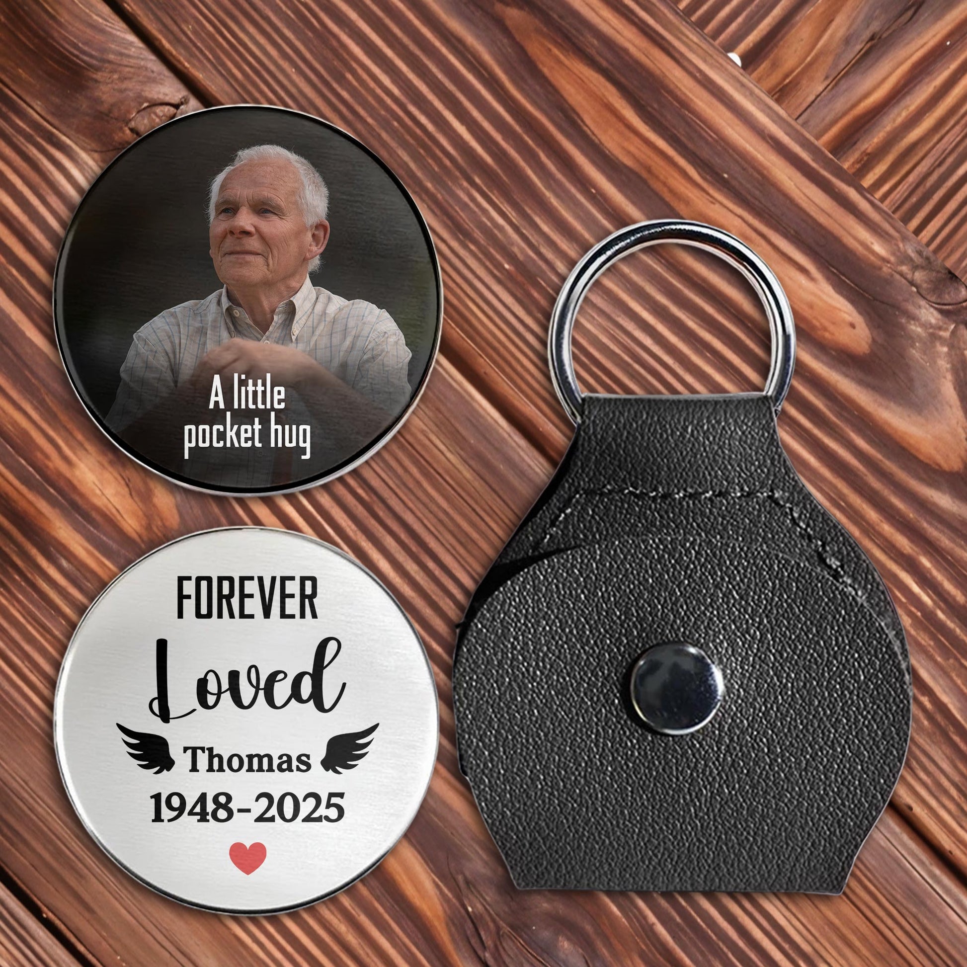 A Little Pocket Hug, Wings And Heart Design