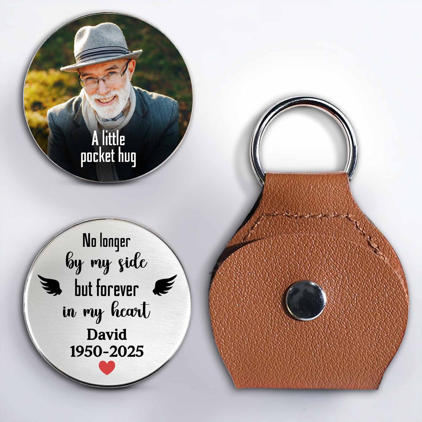 A Little Pocket Hug, Wings And Heart Design