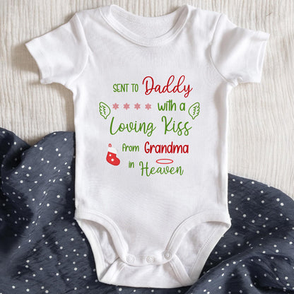 Loving Kiss From Grandma in Heaven Baby Onesie