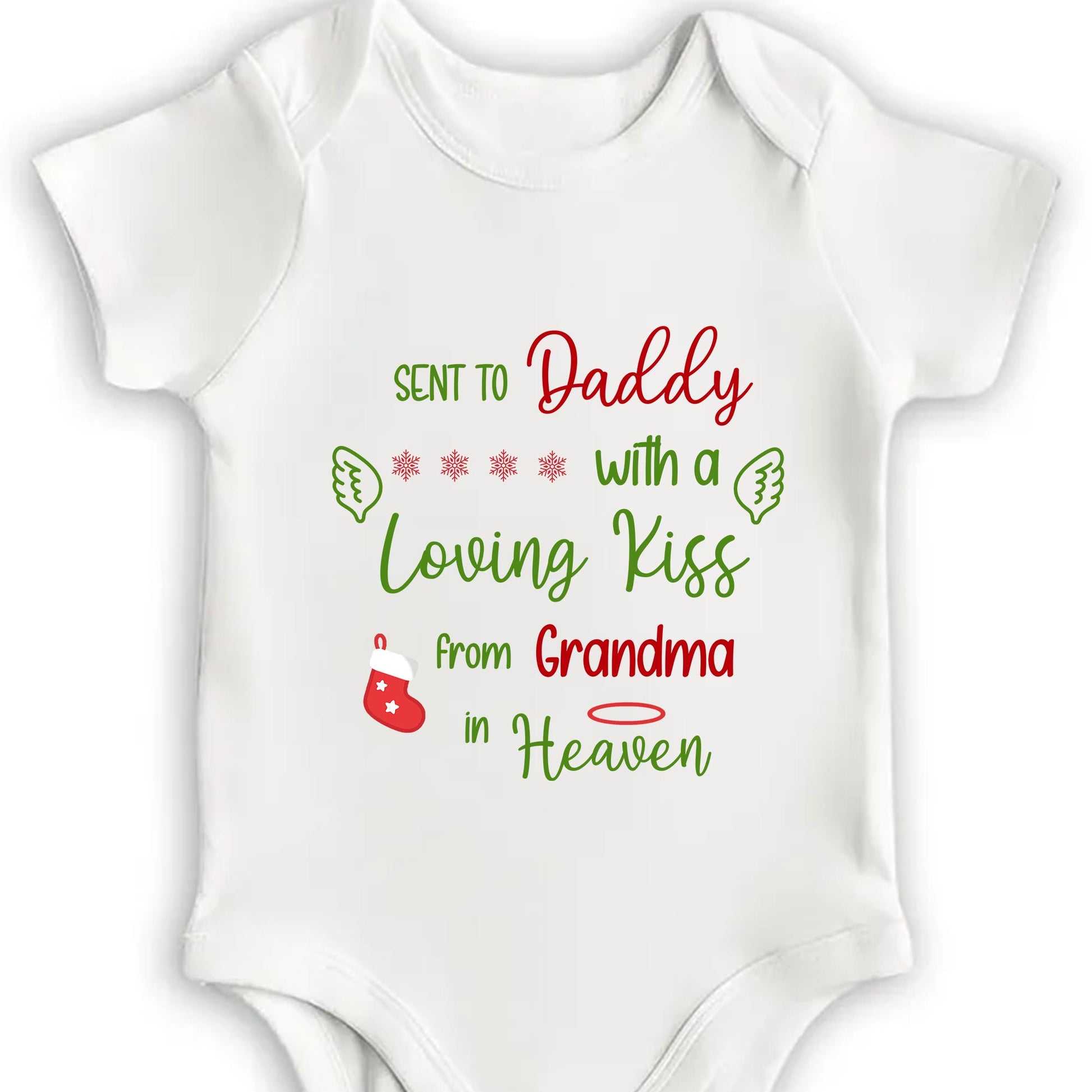 Loving Kiss From Grandma in Heaven Baby Onesie