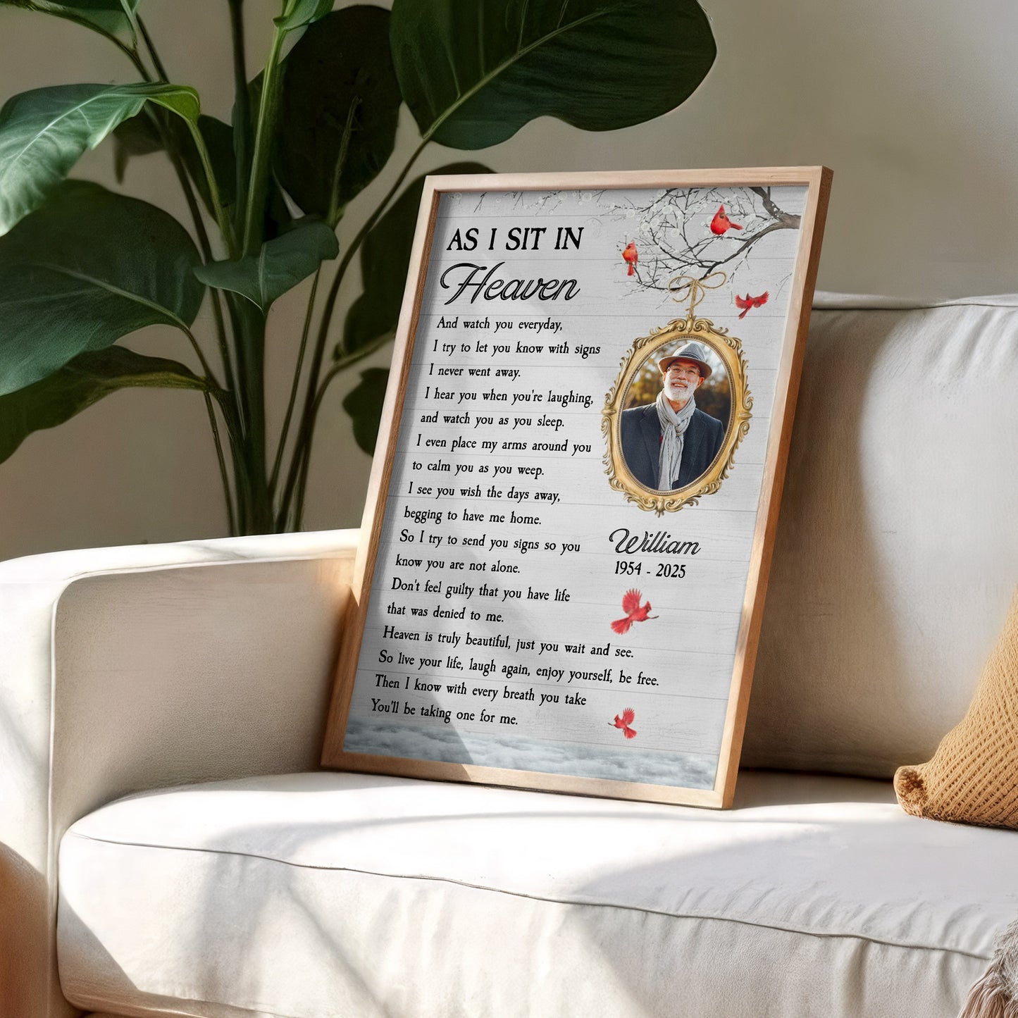 As I Sit In Heaven, Watching You Every Day With Cardinal Birds