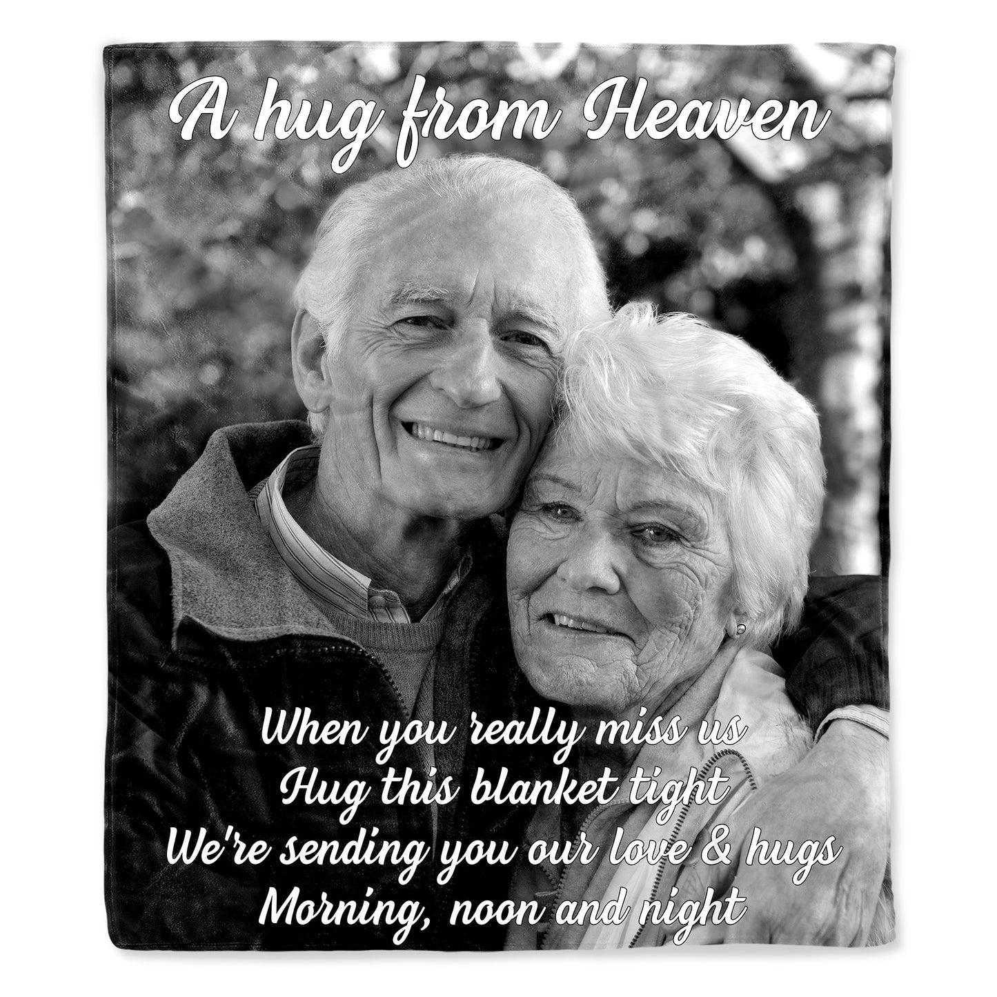 A Hug From Heaven, Elderly Couple Memorial Blanket