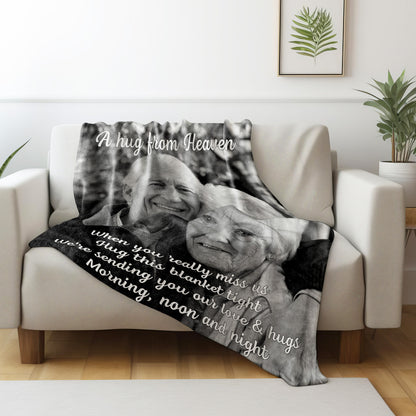 A Hug From Heaven, Elderly Couple Memorial Blanket