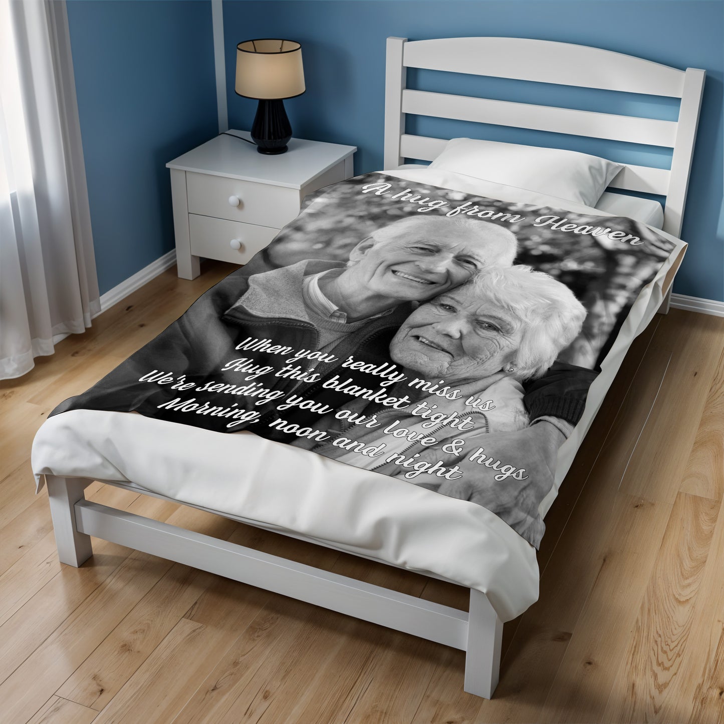 A Hug From Heaven, Elderly Couple Memorial Blanket