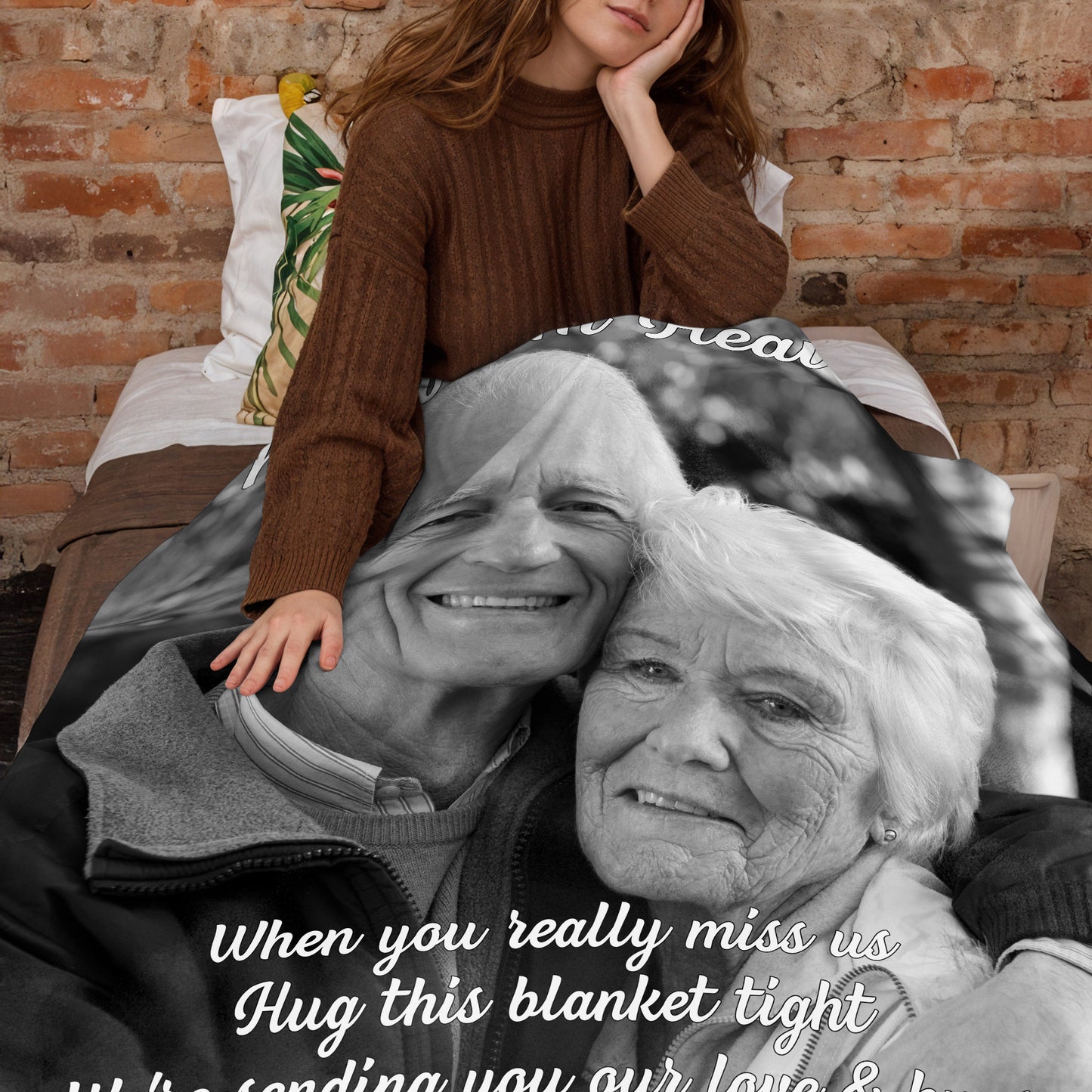 A Hug From Heaven, Elderly Couple Memorial Blanket