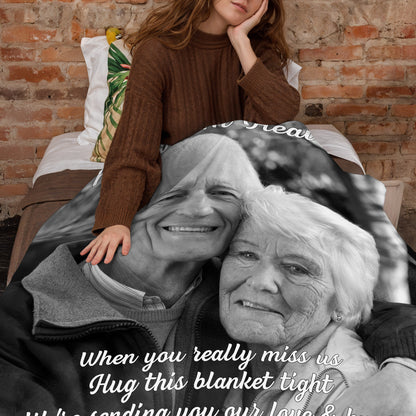 A Hug From Heaven, Elderly Couple Memorial Blanket