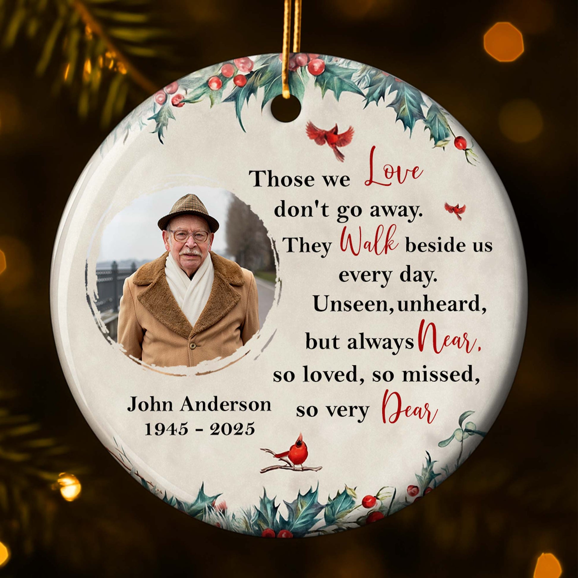 Those We Love, Memorial Custom Ceramic Ornament