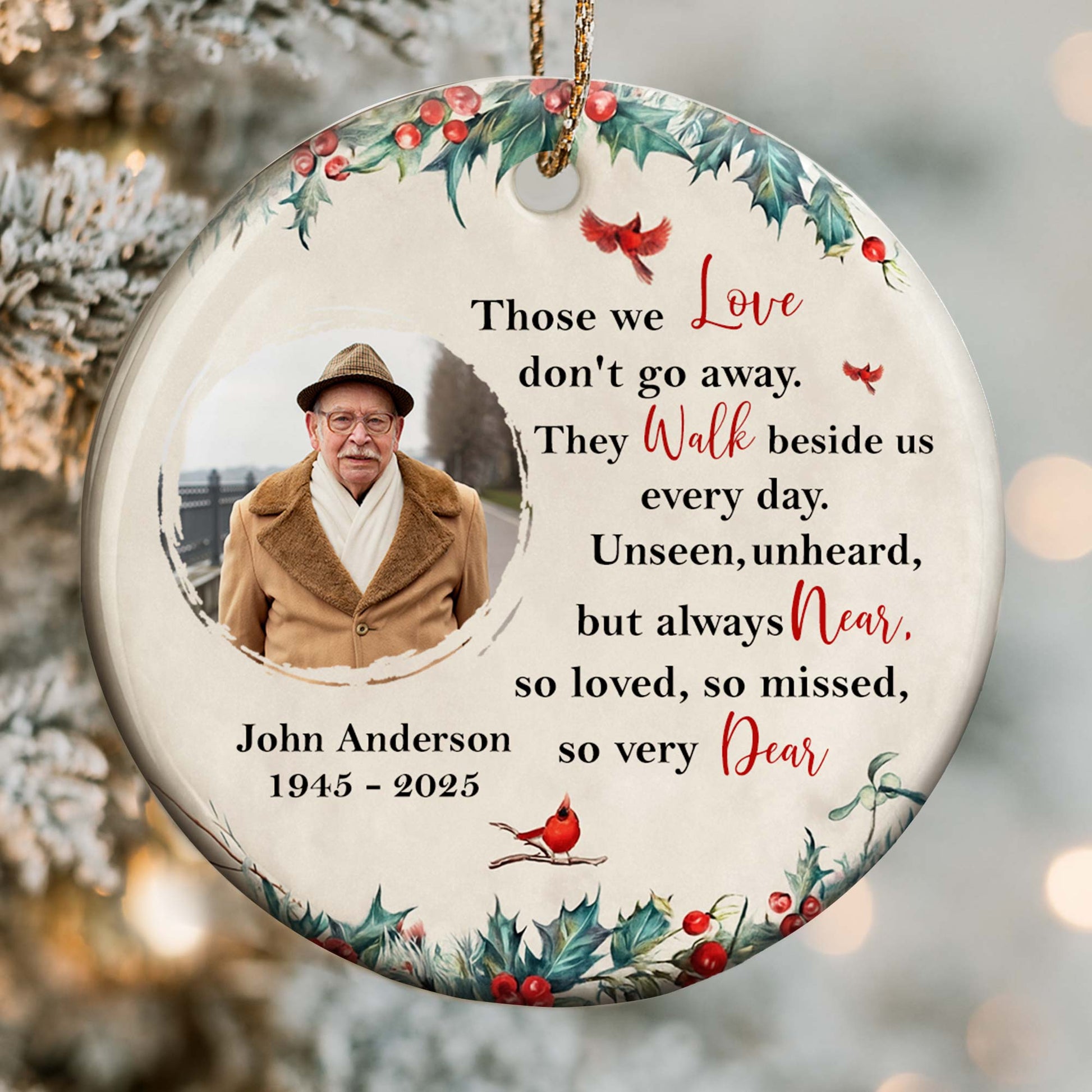 Those We Love, Memorial Custom Ceramic Ornament