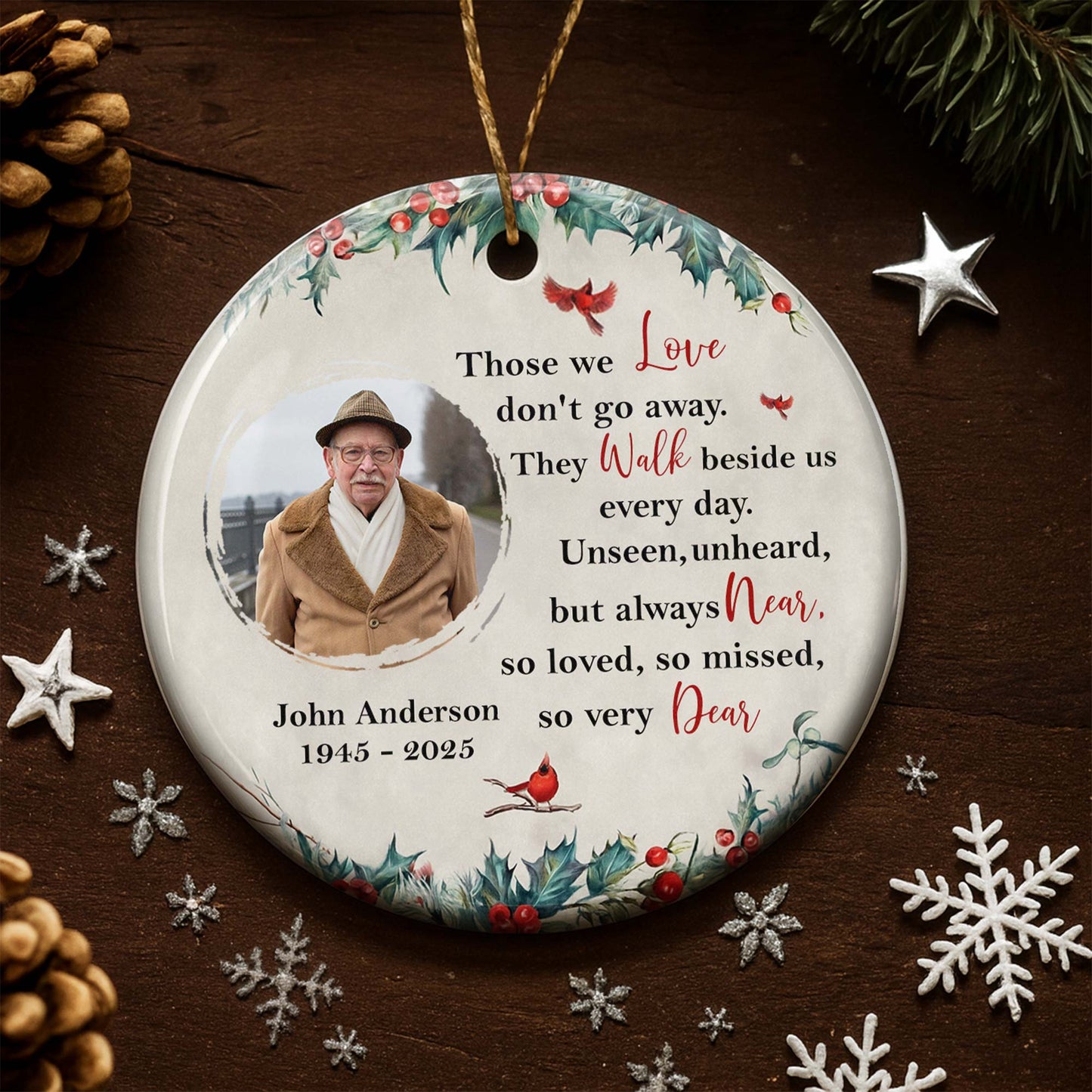Those We Love, Memorial Custom Ceramic Ornament