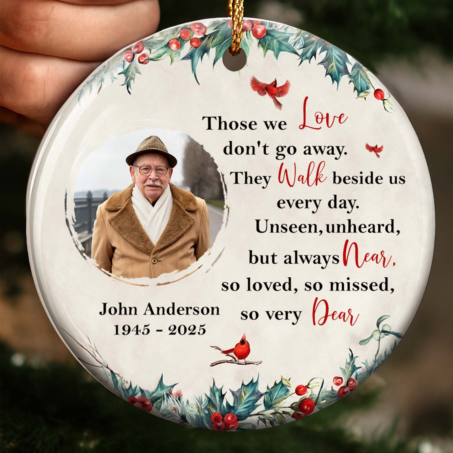 Those We Love, Memorial Custom Ceramic Ornament