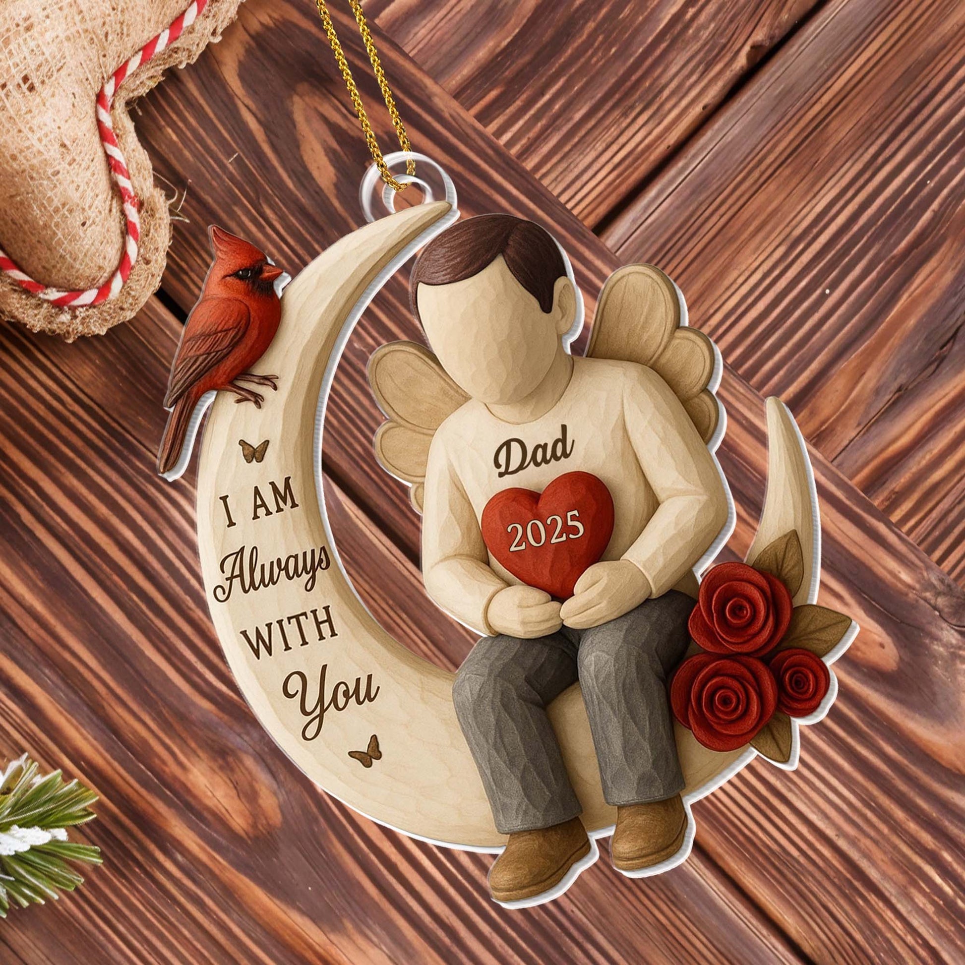 I Am Always With You, Angel Heart Roses Cardinal Bird