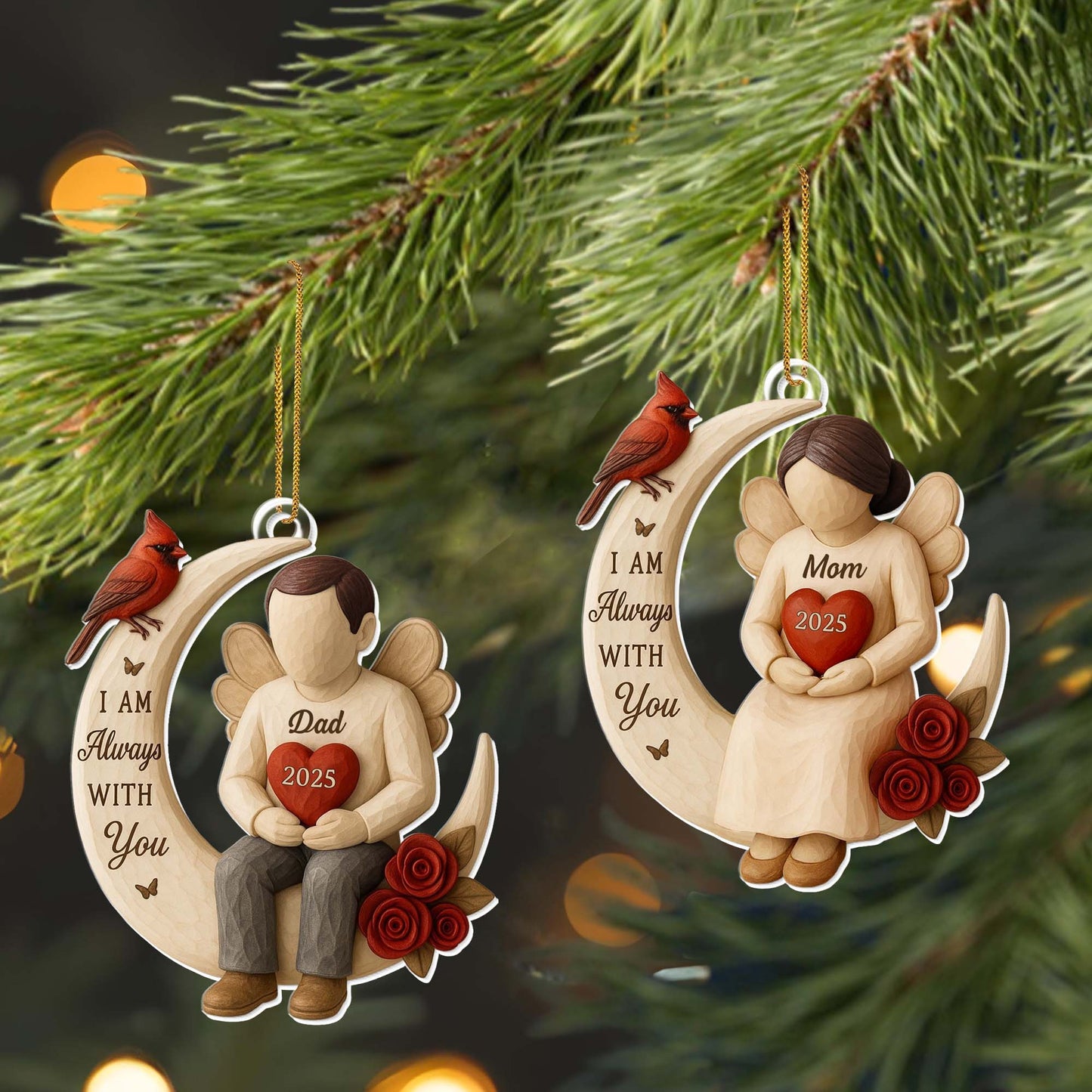 I Am Always With You, Angel Heart Roses Cardinal Bird