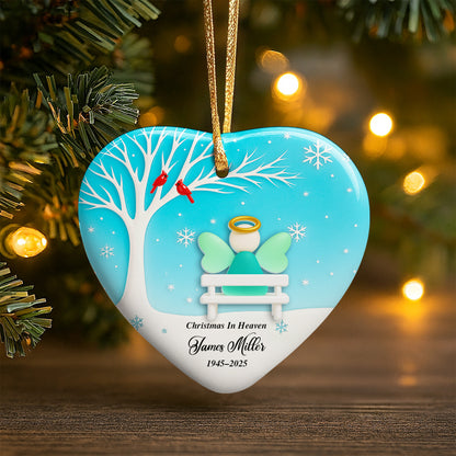 Christmas In Heaven With Tree And Snowflakes