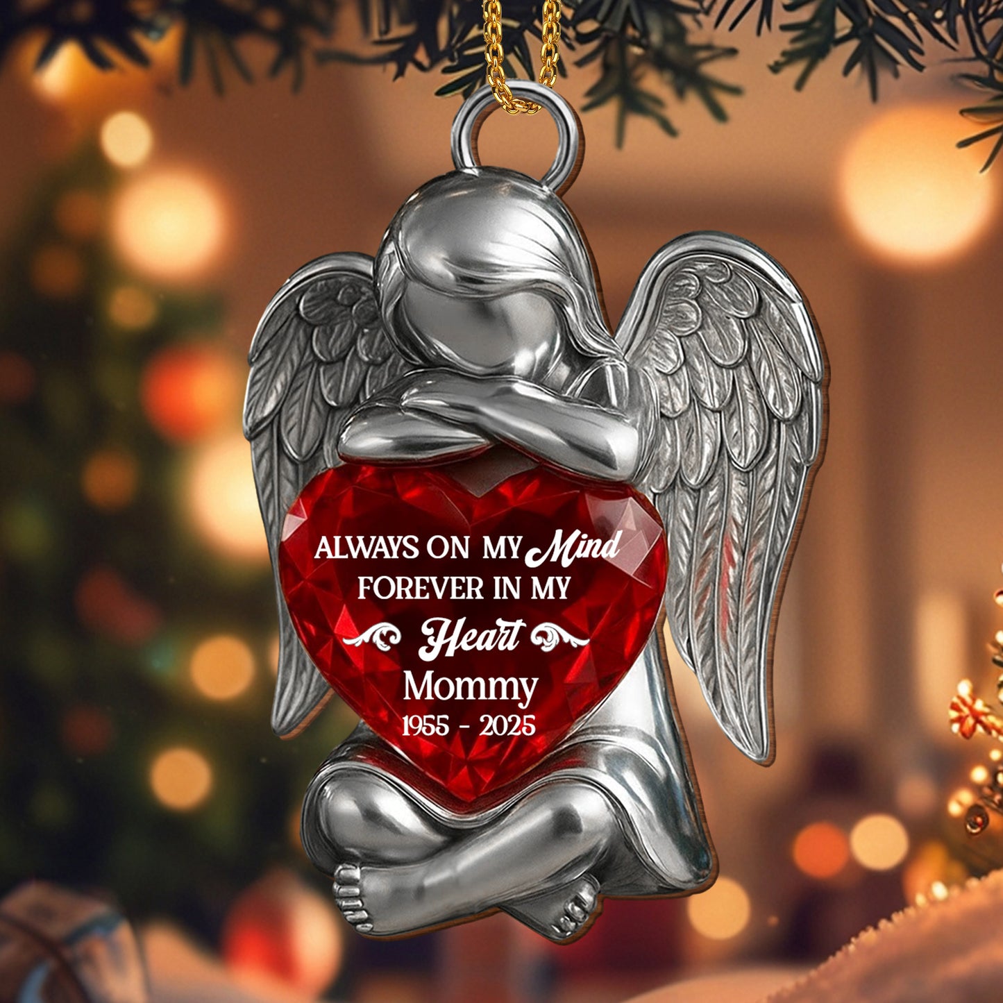 Always On My Mind Forever In My Heart Angel Heart Ornament