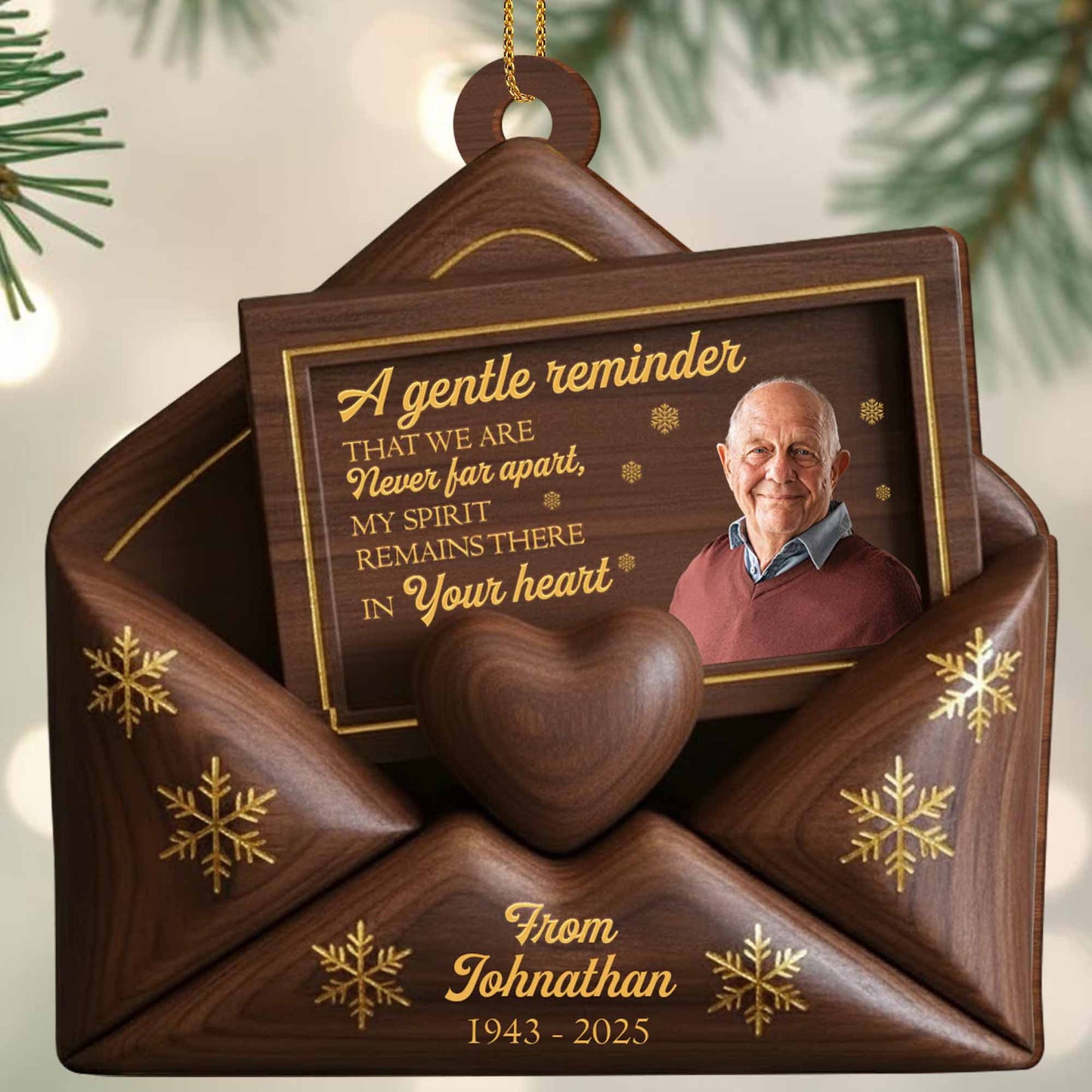 A Gentle Reminder, Heart And Snowflakes Design