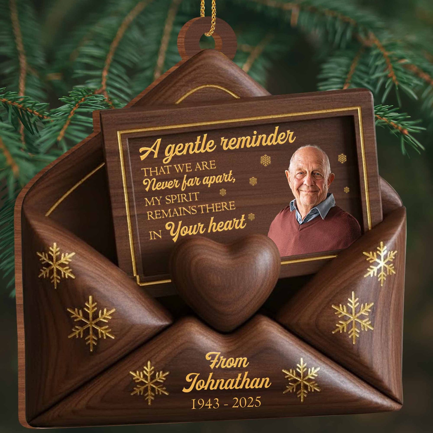 A Gentle Reminder, Heart And Snowflakes Design