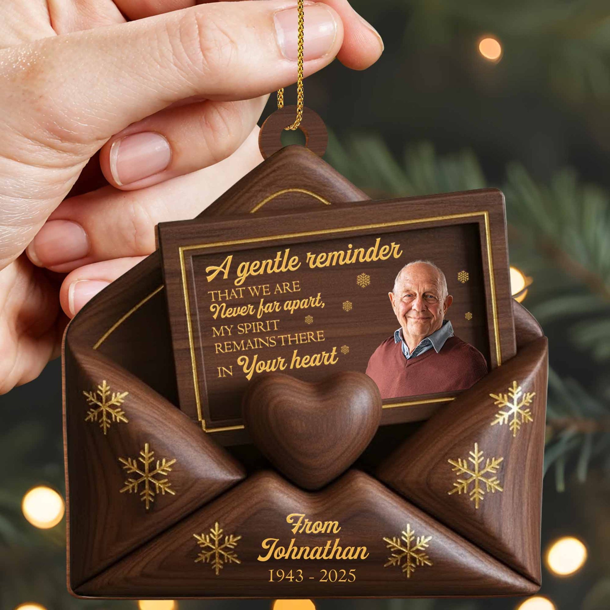 A Gentle Reminder, Heart And Snowflakes Design