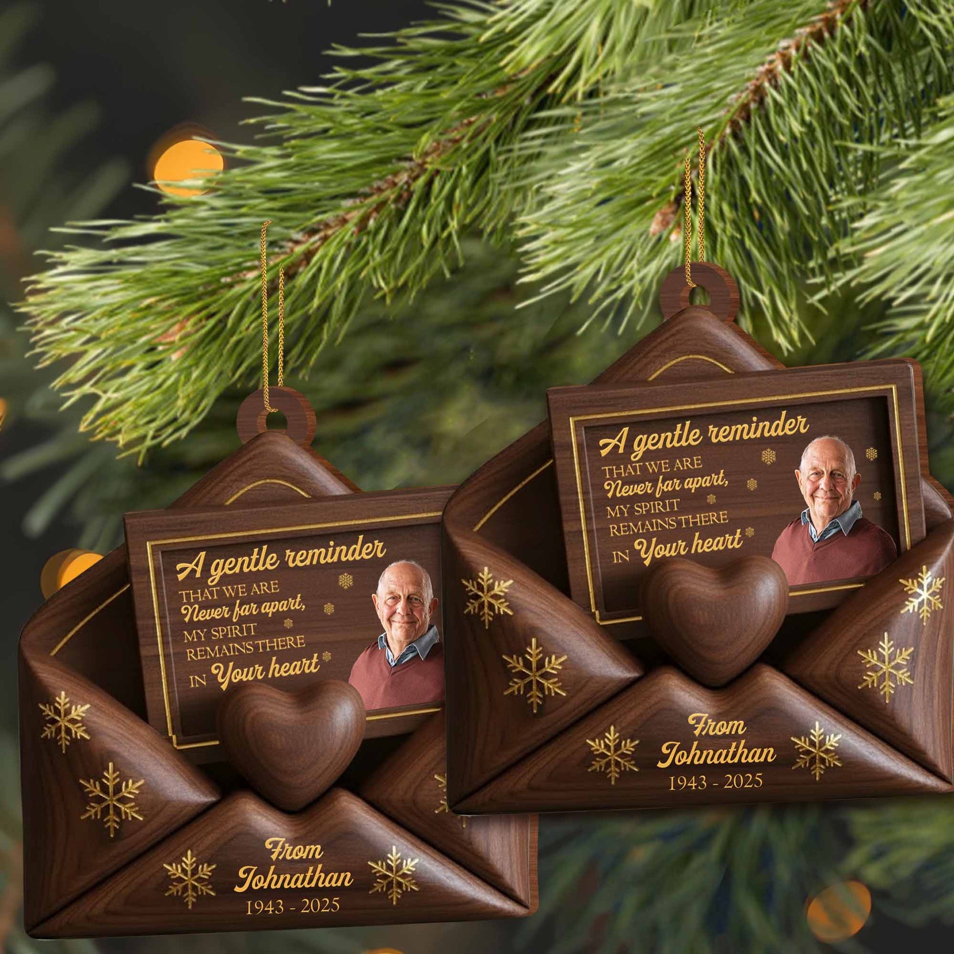 A Gentle Reminder, Heart And Snowflakes Design