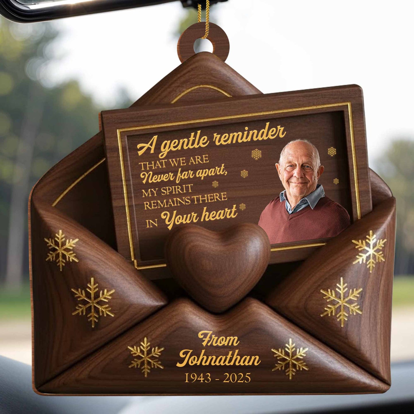 A Gentle Reminder, Heart And Snowflakes Design