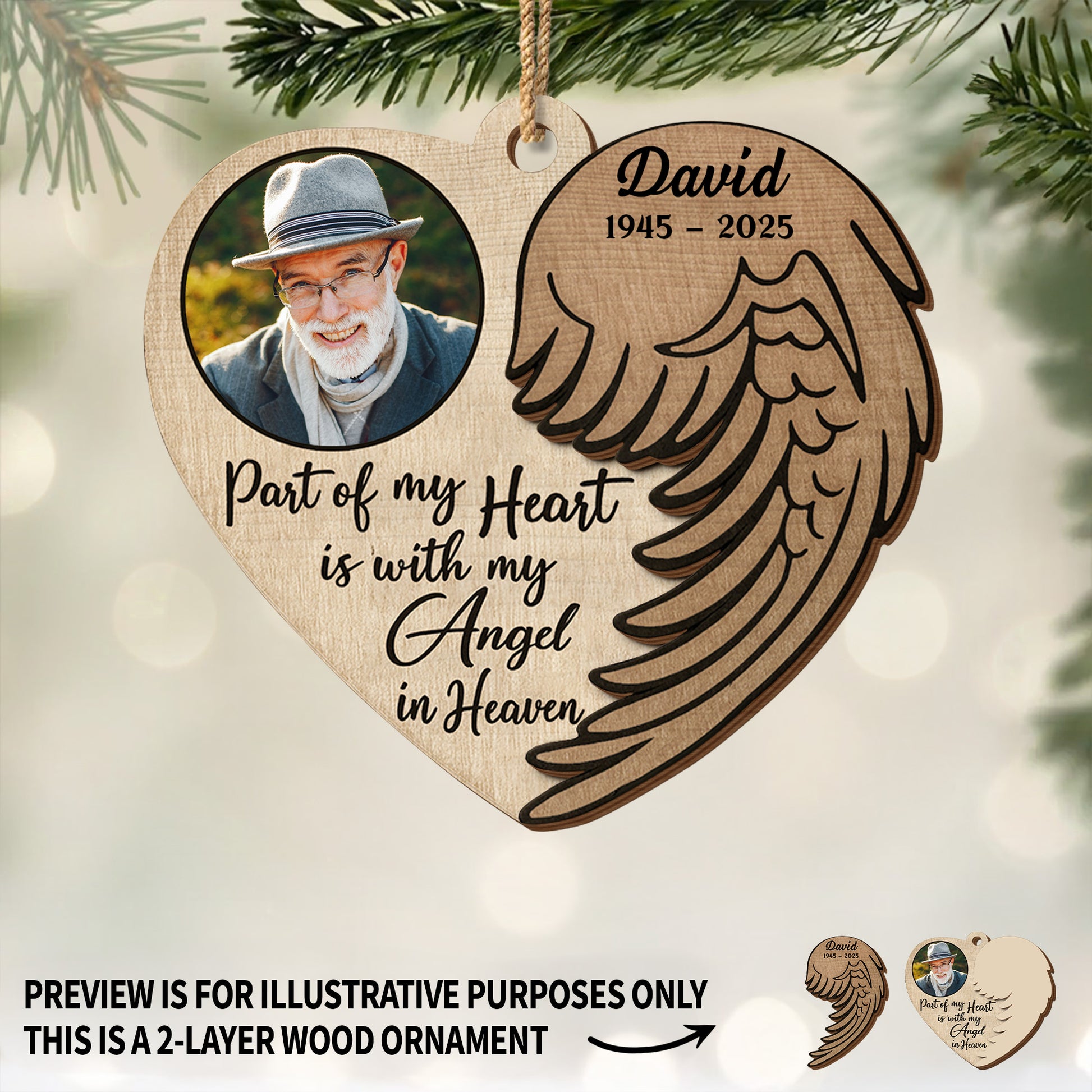 Part Of My Heart Is With My Angel In Heaven, Angel Wings