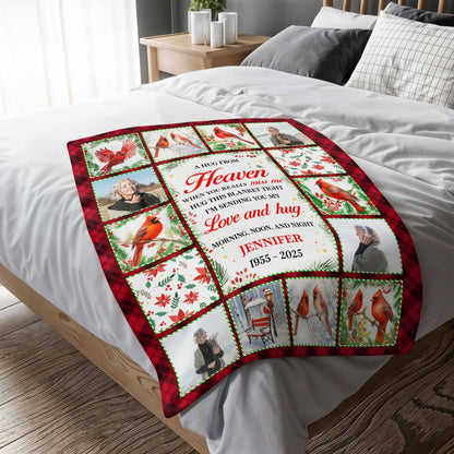 A Hug From Heaven, Blanket With Cardinal Birds And Holly Berries