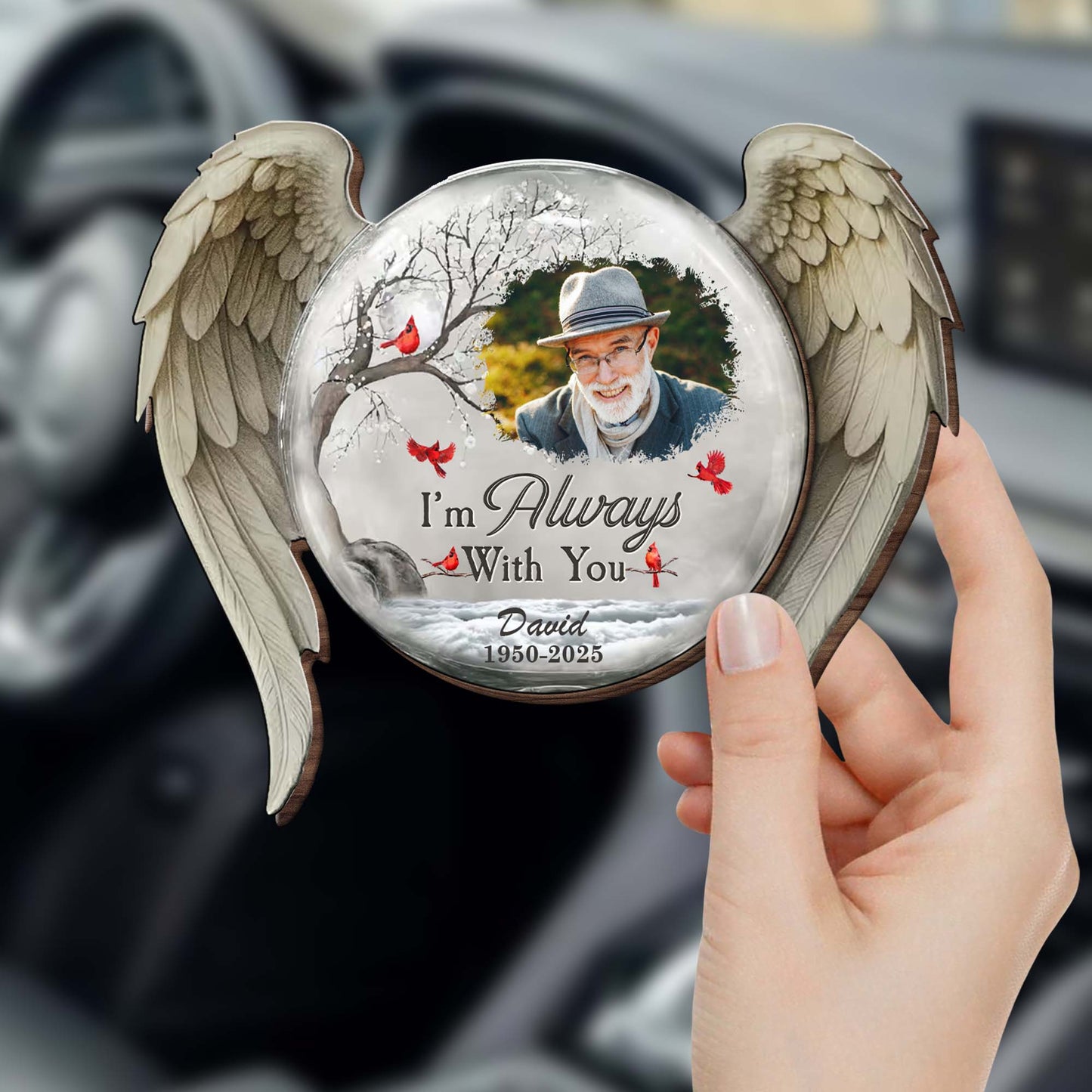 I'm Always With You Angel Design With Cardinal Bird