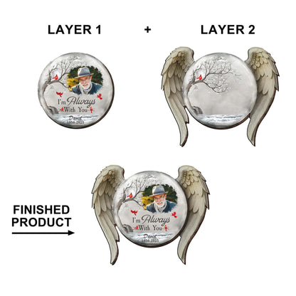 I'm Always With You Angel Design With Cardinal Bird