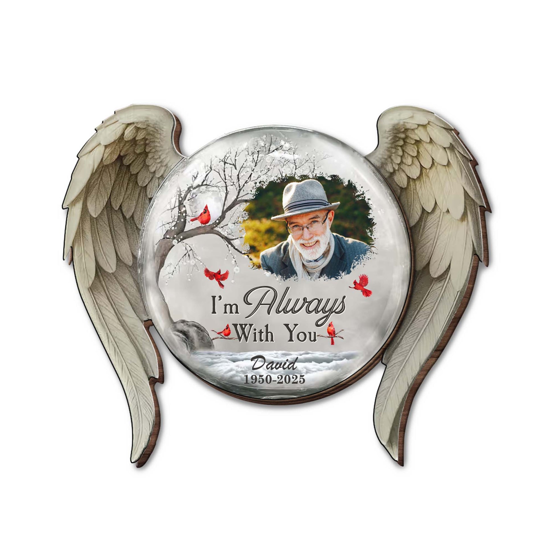 I'm Always With You Angel Design With Cardinal Bird