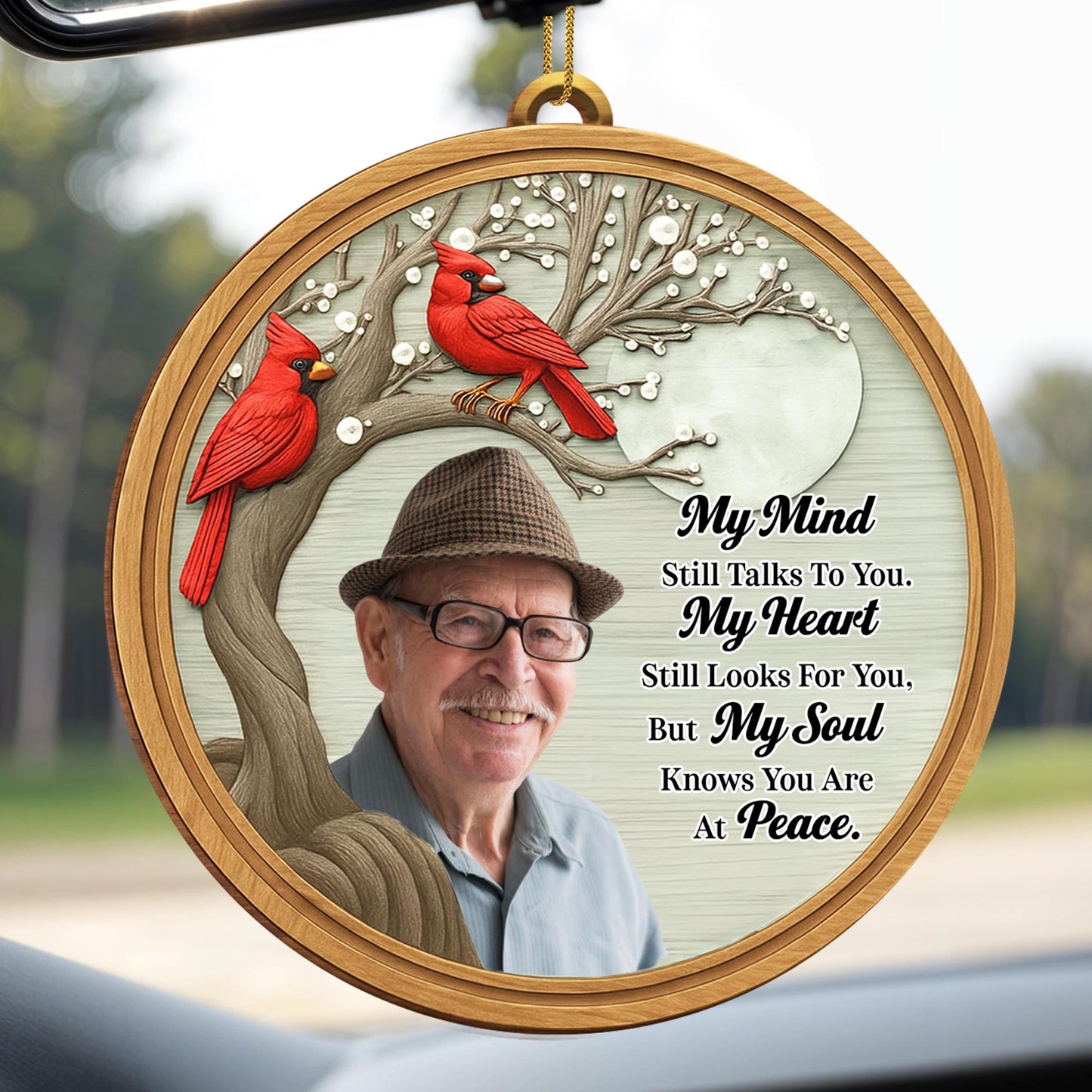My Mind Still Talks To You, Cardinal Tree Branch Ornament