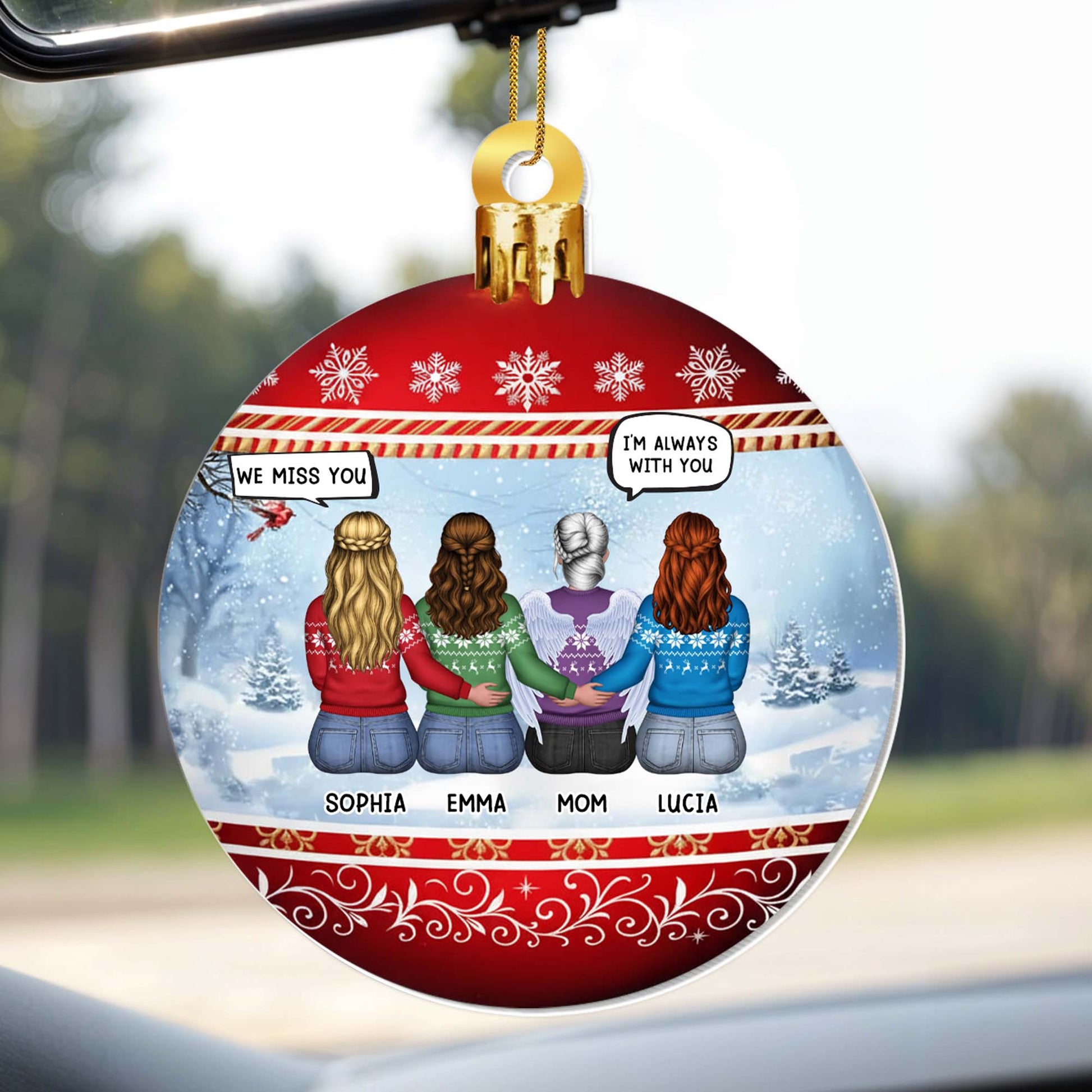 We Miss You, I'm Always With You, Snowflakes Ornament