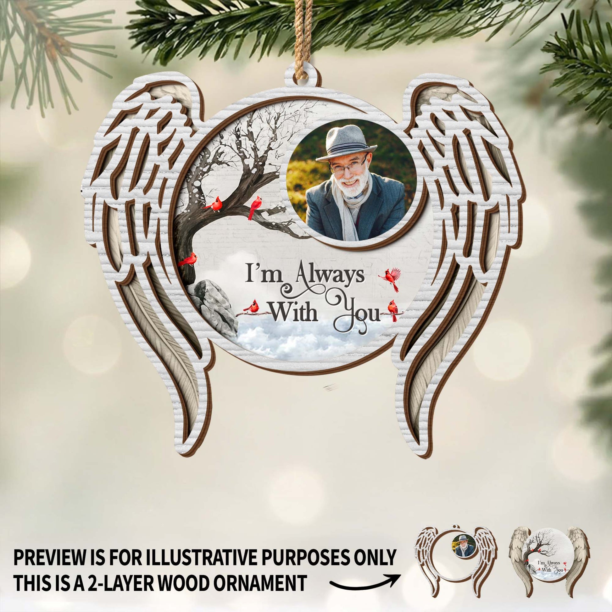 I'm Always With You, Wings and Tree Design