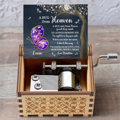 A Hug From Heaven With Butterfly And Tree Design