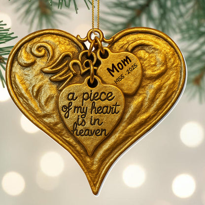 A Piece Of My Heart Is In Heaven Heart and Angel Wings