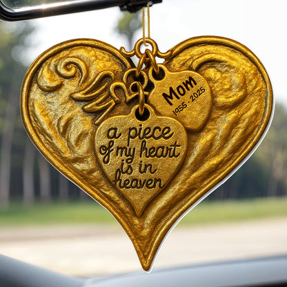 A Piece Of My Heart Is In Heaven Heart and Angel Wings