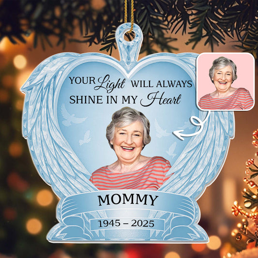 Your Light Will Always Shine In My Heart, Doves and Feathers Design