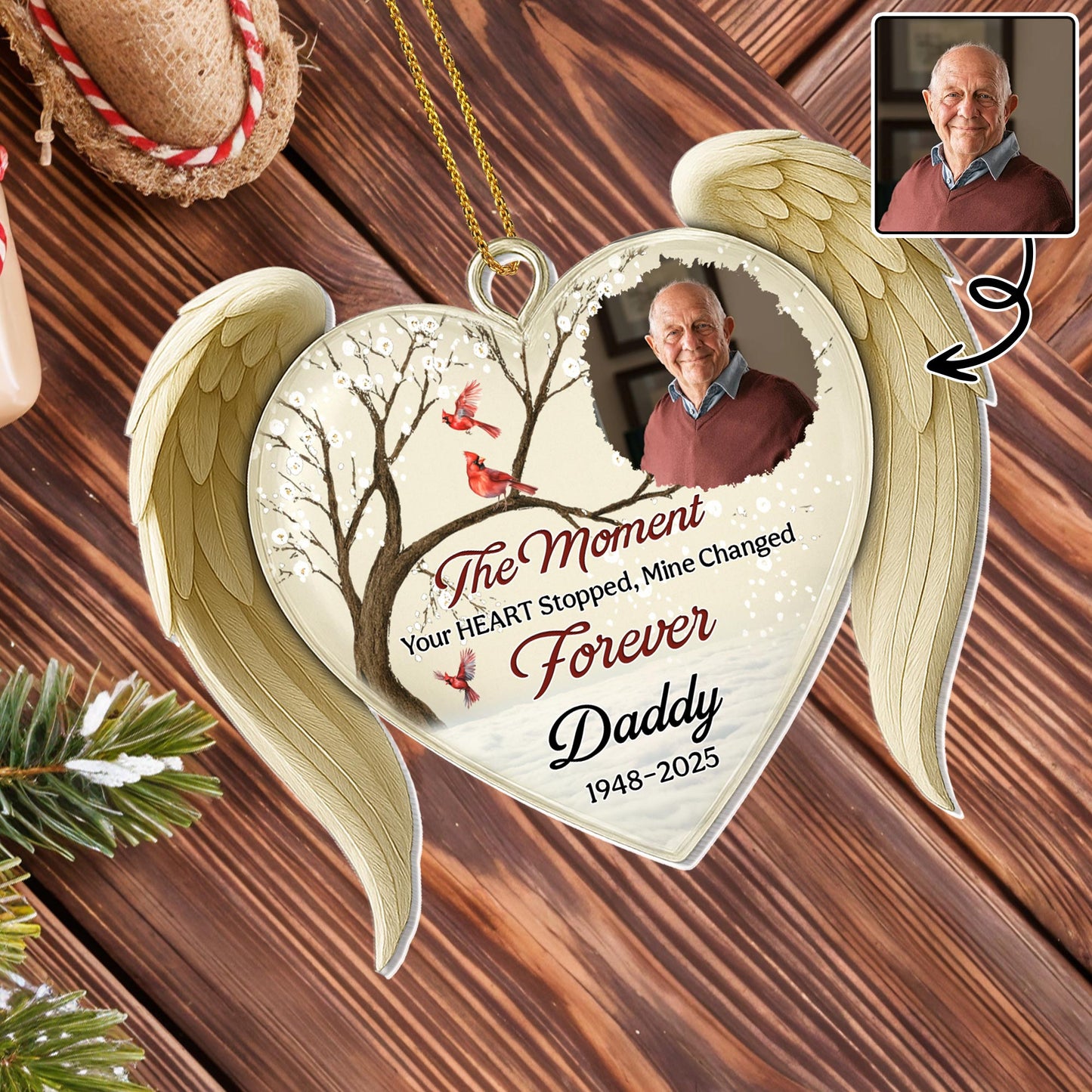 The Moment Your Heart Stopped, Memorial Heart Ornament