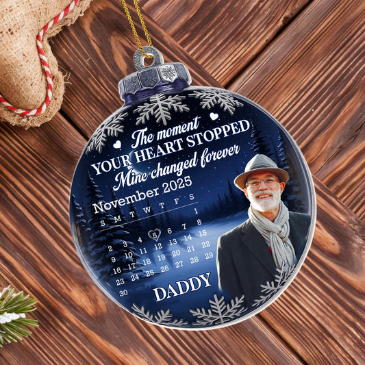 Perfect Christmas Keepsake, Snowflakes And Blue Background - Personalized Custom Acrylic Ornament, Christmas Gift - HME426_ACO