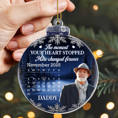 Perfect Christmas Keepsake, Snowflakes And Blue Background - Personalized Custom Acrylic Ornament, Christmas Gift - HME426_ACO