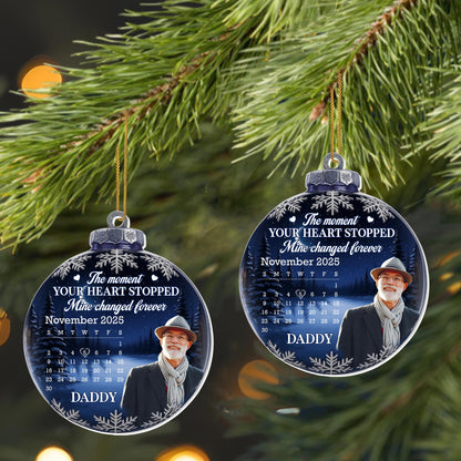 Perfect Christmas Keepsake, Snowflakes And Blue Background - Personalized Custom Acrylic Ornament, Christmas Gift - HME426_ACO