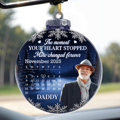 Perfect Christmas Keepsake, Snowflakes And Blue Background - Personalized Custom Acrylic Ornament, Christmas Gift - HME426_ACO