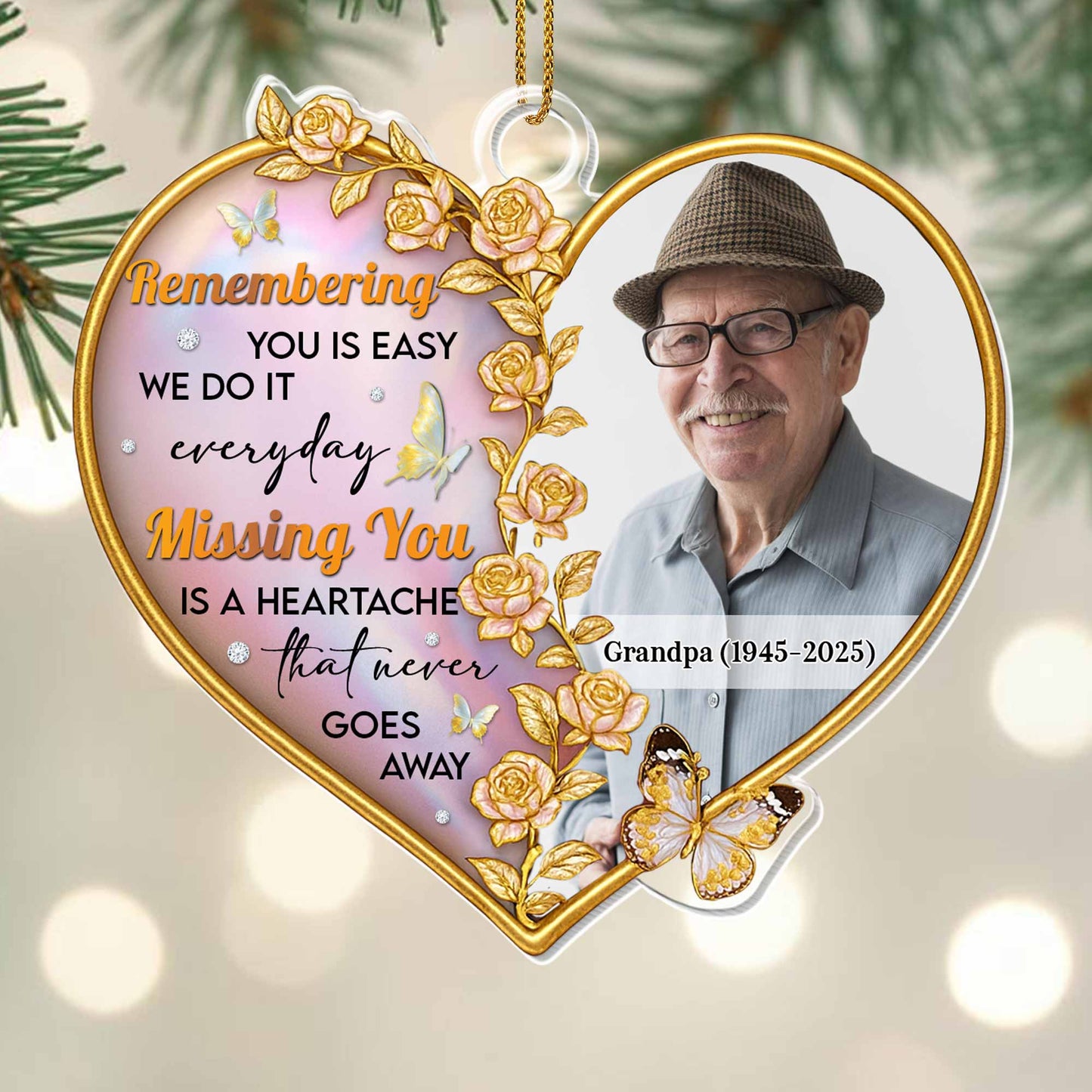 Remembering You Is Easy With Roses And Butterfly Design